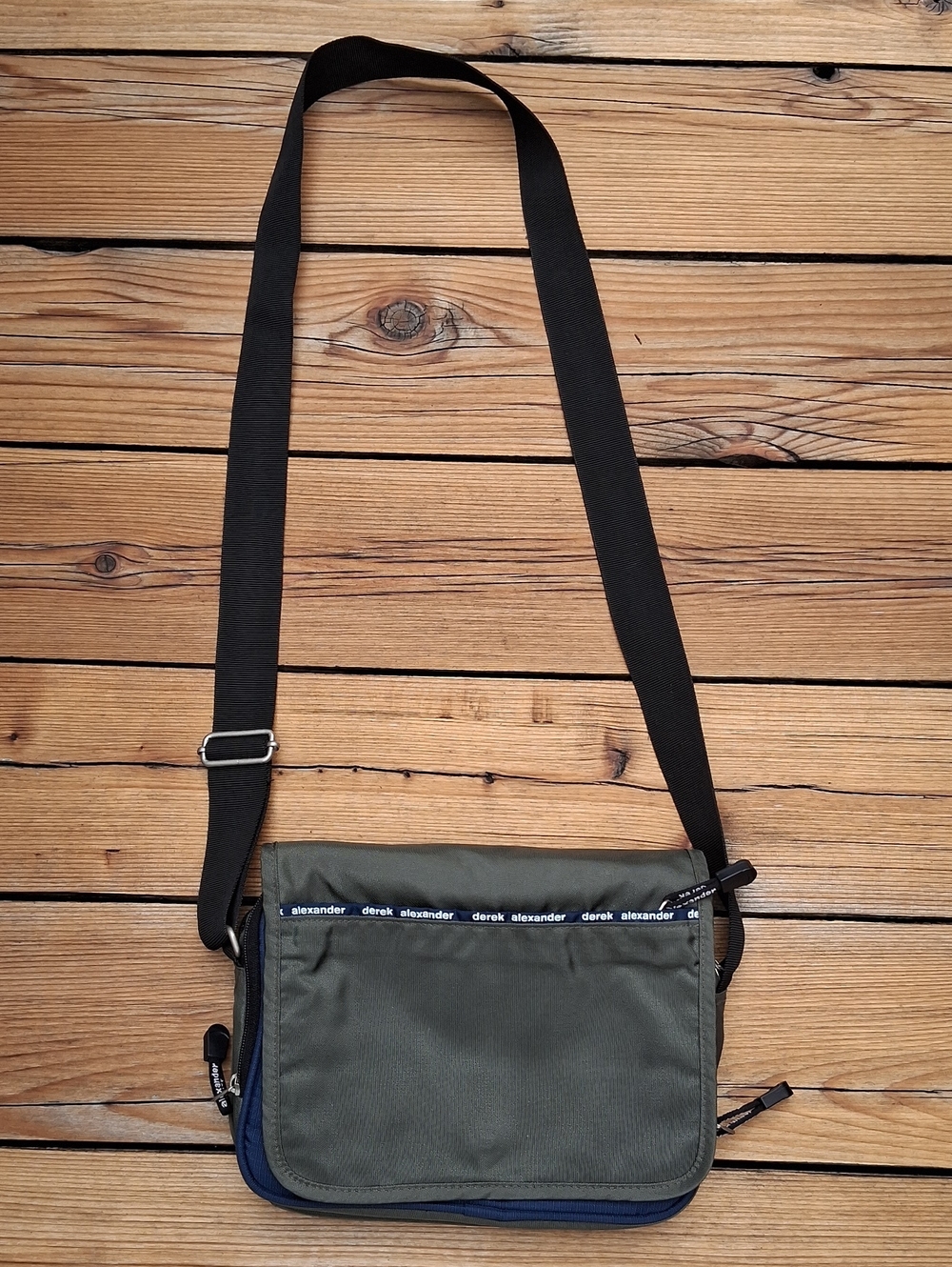 Derek Alexander Olive Green Crossbody Shoulder Bag